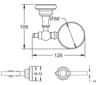 Мыльница Rose RG1103Q бронза